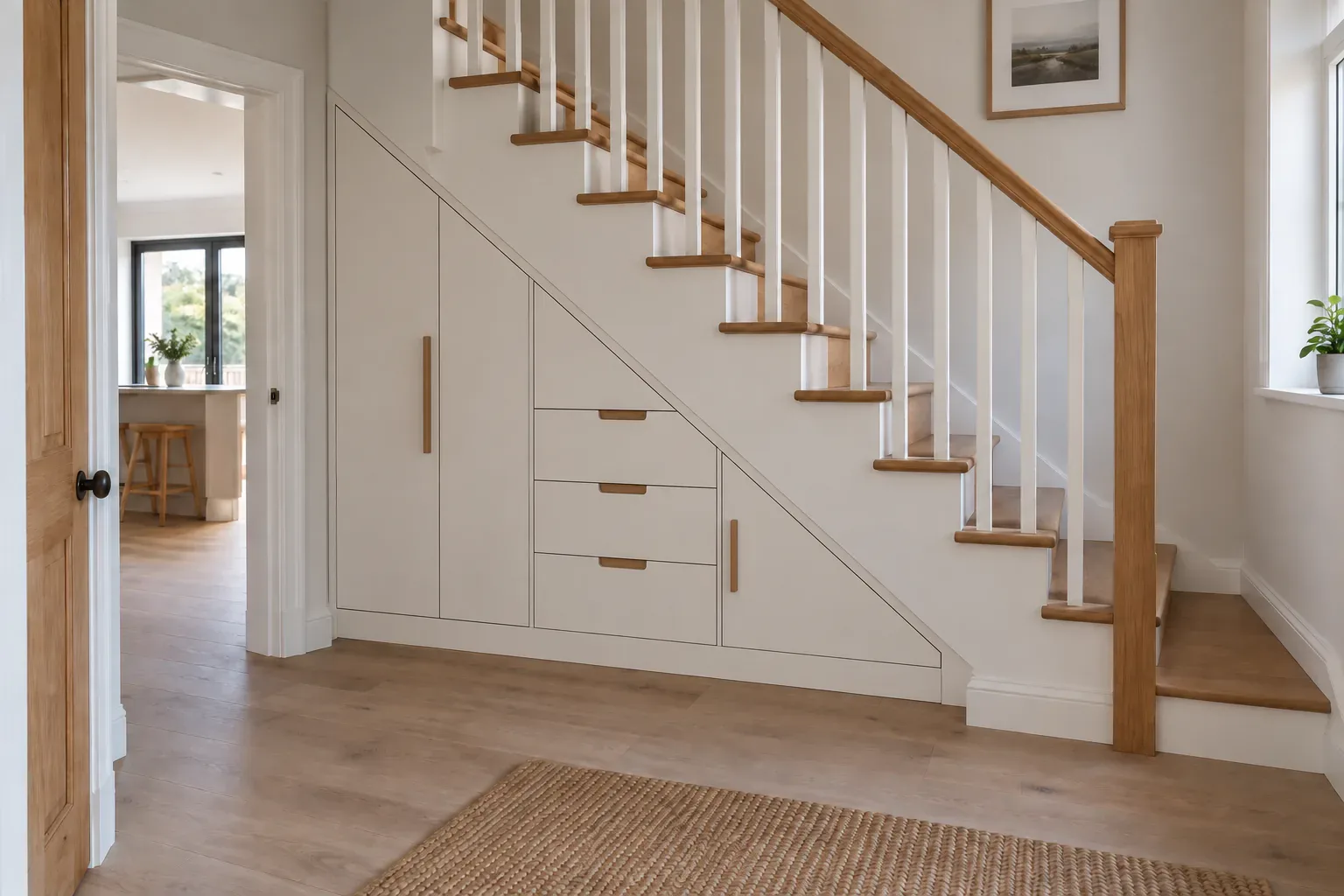 Stauraum unter der Treppe – Nachher